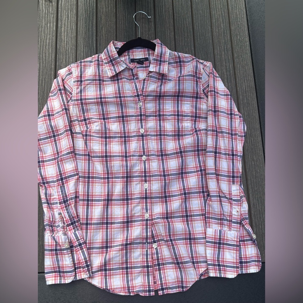 Land’s End Plaid Button Down Shirt